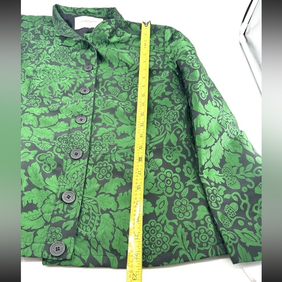 Burberry Embossed Blazer Jacket Royal Emerald Green Large - Picture 9 of 16